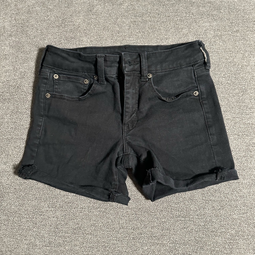 American Eagle Outfitters Black Denim Shorts
